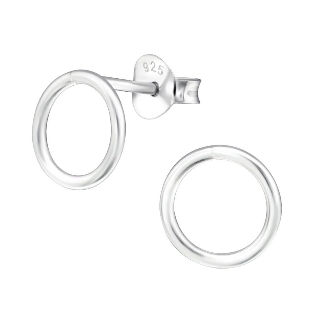 Minimalist Geometric Circle Earrings 8mm